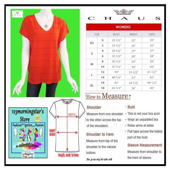 CHAUS NEW Stud Crystals Embellishment Lithe Sleeve Top L - Picture 12 of 12